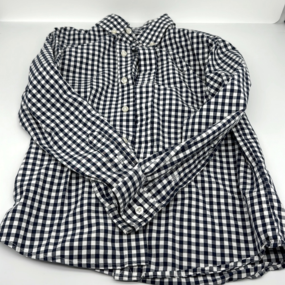 Kids Vineyard Vines Gingham Blue Button Up Shirt - Size 6